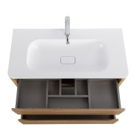 Мебель для ванной комнаты Cezares Relax 100 дуб карамельный, раковина Cezares CZR-1000/480-LV-MR-NV