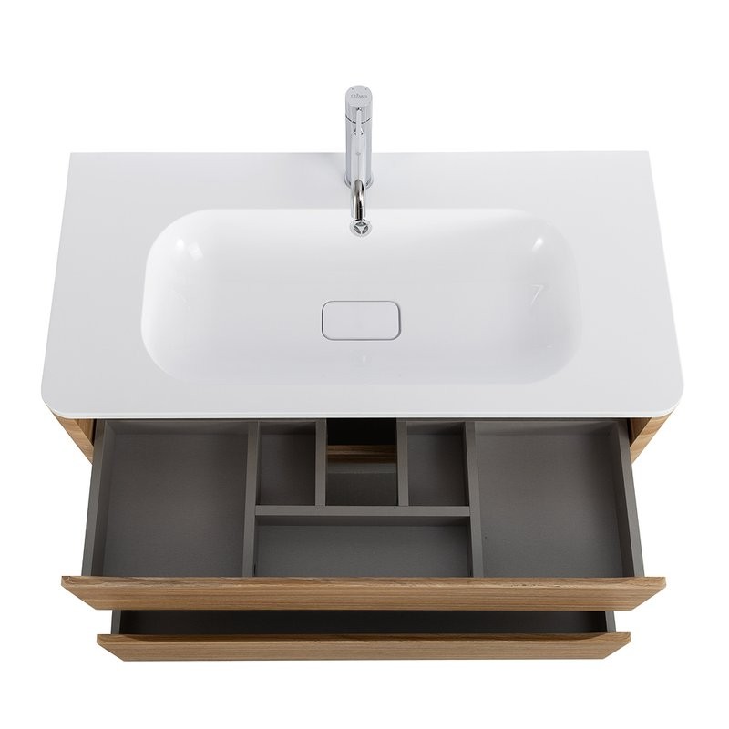 Мебель для ванной комнаты Cezares Relax 100 дуб карамельный, раковина Cezares CZR-1000/480-LV-MR-NV