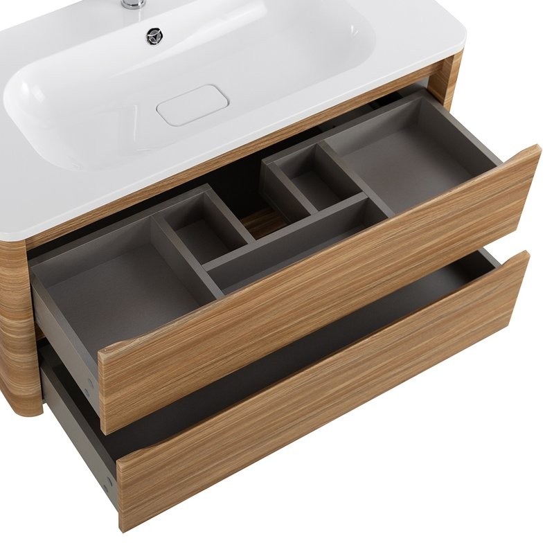 Мебель для ванной комнаты Cezares Relax 100 дуб карамельный, раковина Cezares CZR-1000/480-LV-MR-NV