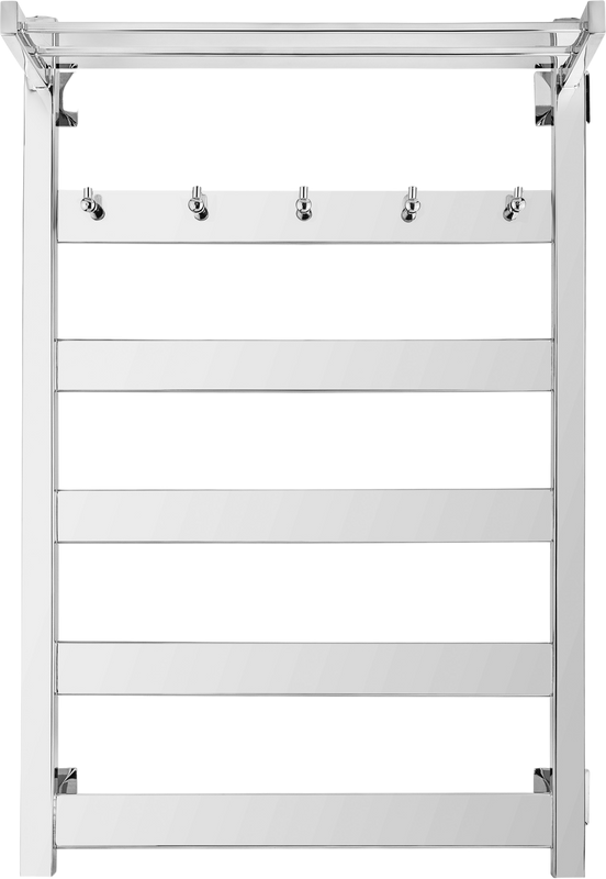 Полотенцесушитель электрический Secado Комано 1 КСП L 85x55 см, подключение слева, хром, лесенка, с полкой