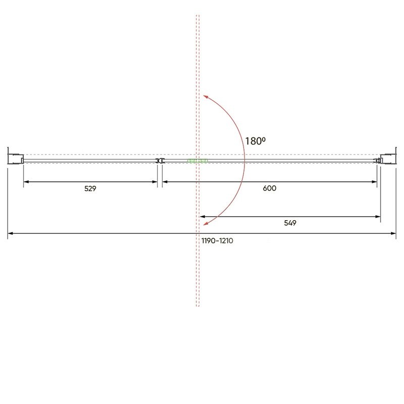 Душевая дверь в нишу Veconi Vianno VN34B-120-01-C7 120 см, профиль черный, стекло прозрачное
