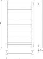 Полотенцесушитель водяной Secado Комано 3 80х50 80x55 см, хром, лесенка