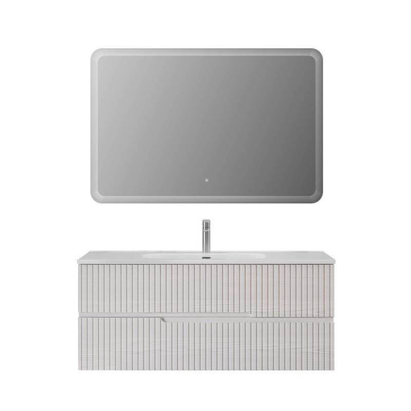 Мебель для ванной комнаты Cezares Duet 120 ясень белый софт, раковина Cezares CZR-8095-120