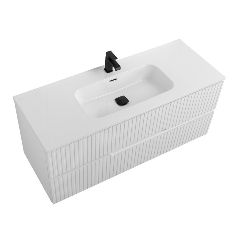 Мебель для ванной комнаты Cezares Duet 120 ясень белый софт, раковина Cezares CZR-8095-120