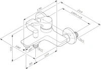 Смеситель для ванны с душем AM.PM X-Joy S F85B10000 Смеситель для ванны с душем AM.PM X-Joy S F85B10000