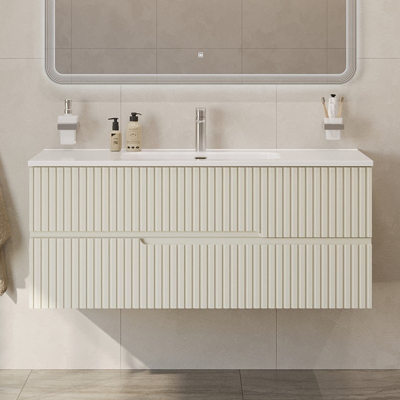 Тумба с раковиной Cezares Duet 120 альпака брашированная, раковина Cezares CZR-8095-120