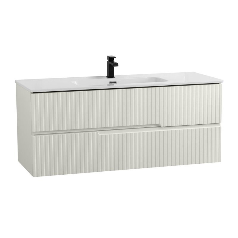 Тумба с раковиной Cezares Duet 120 альпака брашированная, раковина Cezares CZR-8095-120