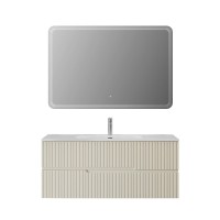 Тумба с раковиной Cezares Duet 120 альпака брашированная, раковина Cezares CZR-8095-120