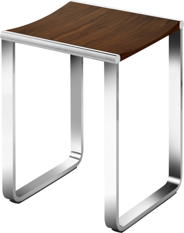 Табурет Keuco Elegance 11682 хром, шпон грецкого ореха