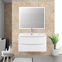 Мебель для ванной комнаты BelBagno Acqua 90 подвесная, bianco lucido