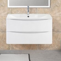Мебель для ванной комнаты BelBagno Acqua 90 подвесная, bianco lucido
