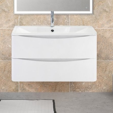 Мебель для ванной комнаты BelBagno Acqua 90 подвесная, bianco lucido