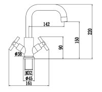 Смеситель для кухни Fmark FS8402H черный