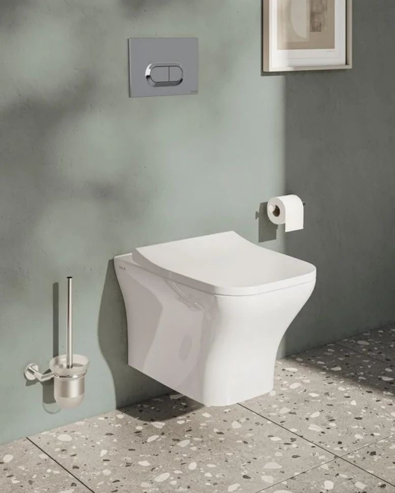 Унитаз подвесной VitrA Zentrum Square 7484B003-0075 безободковый, с микролифтом