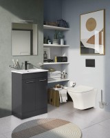 Унитаз подвесной VitrA Zentrum Square 7484B003-0075 безободковый, с микролифтом