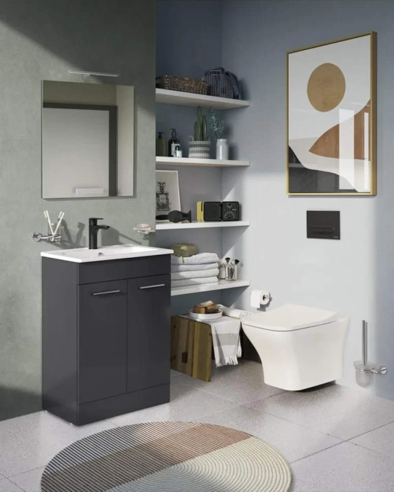 Унитаз подвесной VitrA Zentrum Square 7484B003-0075 безободковый, с микролифтом