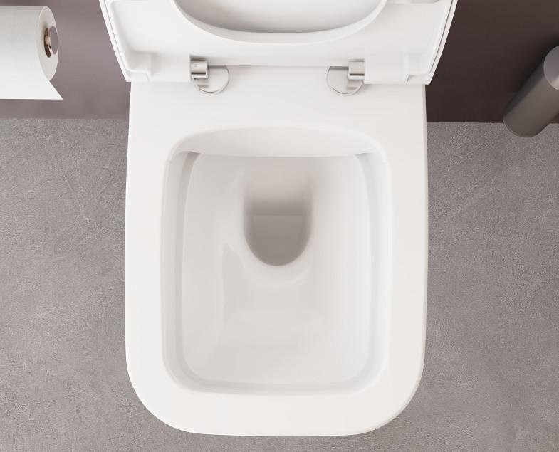 Унитаз подвесной VitrA Zentrum Square 7484B003-0075 безободковый, с микролифтом