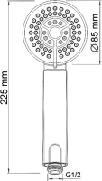 Душевая лейка Wasserkraft A035 Душевая лейка Wasserkraft A035
