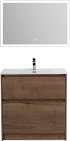 Мебель для ванной комнаты BelBagno Kraft 100 напольная, rovere tabacco, раковина BB1000ETL