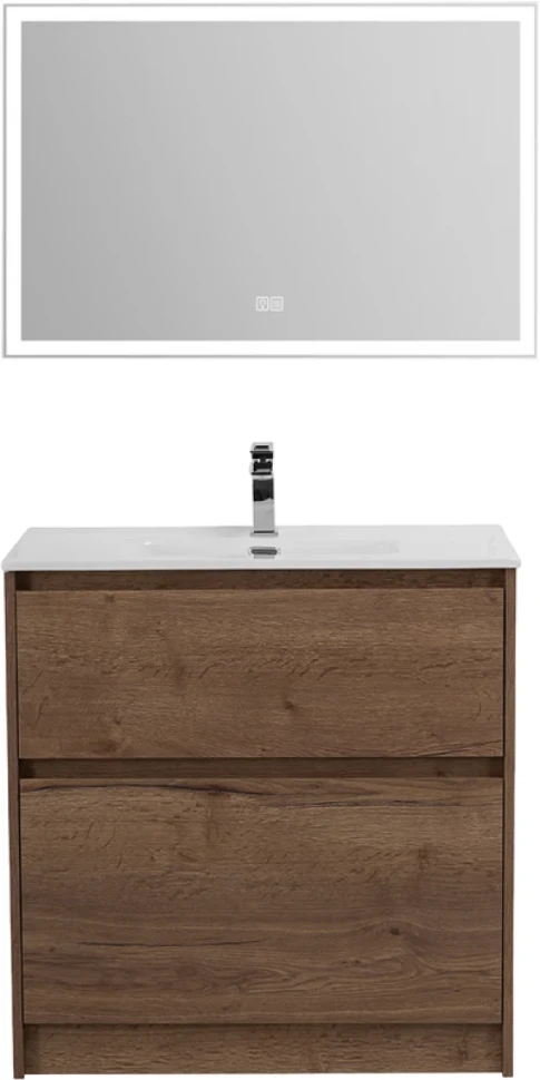 Мебель для ванной комнаты BelBagno Kraft 100 напольная, rovere tabacco, раковина BB1000ETL