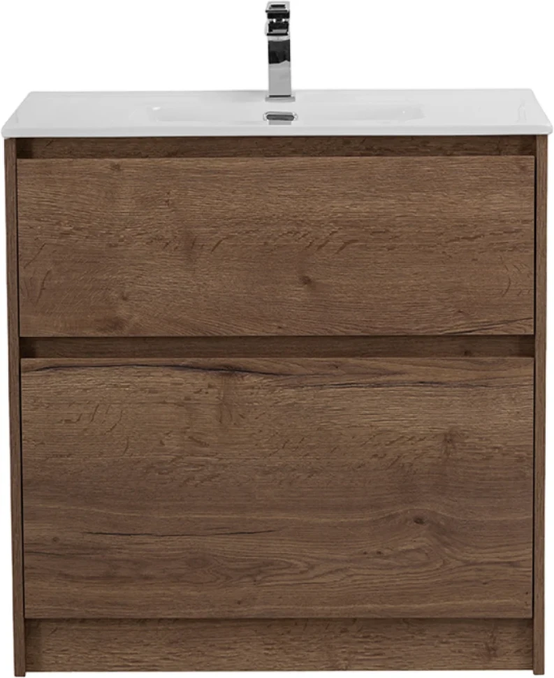 Мебель для ванной комнаты BelBagno Kraft 100 напольная, rovere tabacco, раковина BB1000ETL