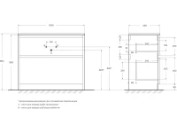 Мебель для ванной комнаты BelBagno Kraft 100 напольная, rovere tabacco, раковина BB1000ETL