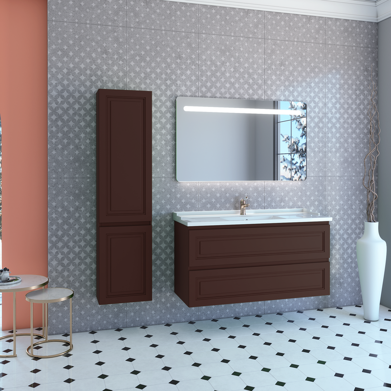Мебель для ванной комнаты Caprigo Wales Смальти 120 шоколад
