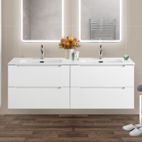 Тумба с раковиной BelBagno Etna 120 для двоих, bianco lucido