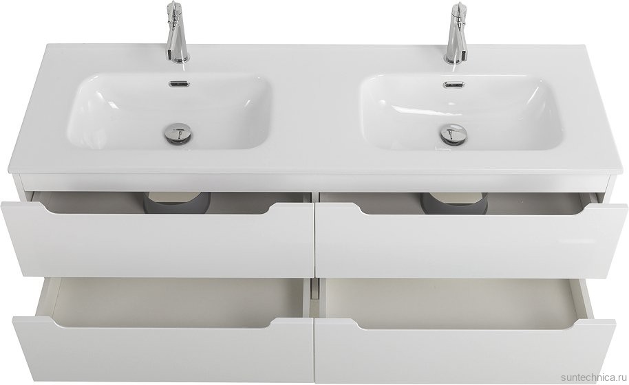 Тумба с раковиной BelBagno Etna 120 для двоих, bianco lucido