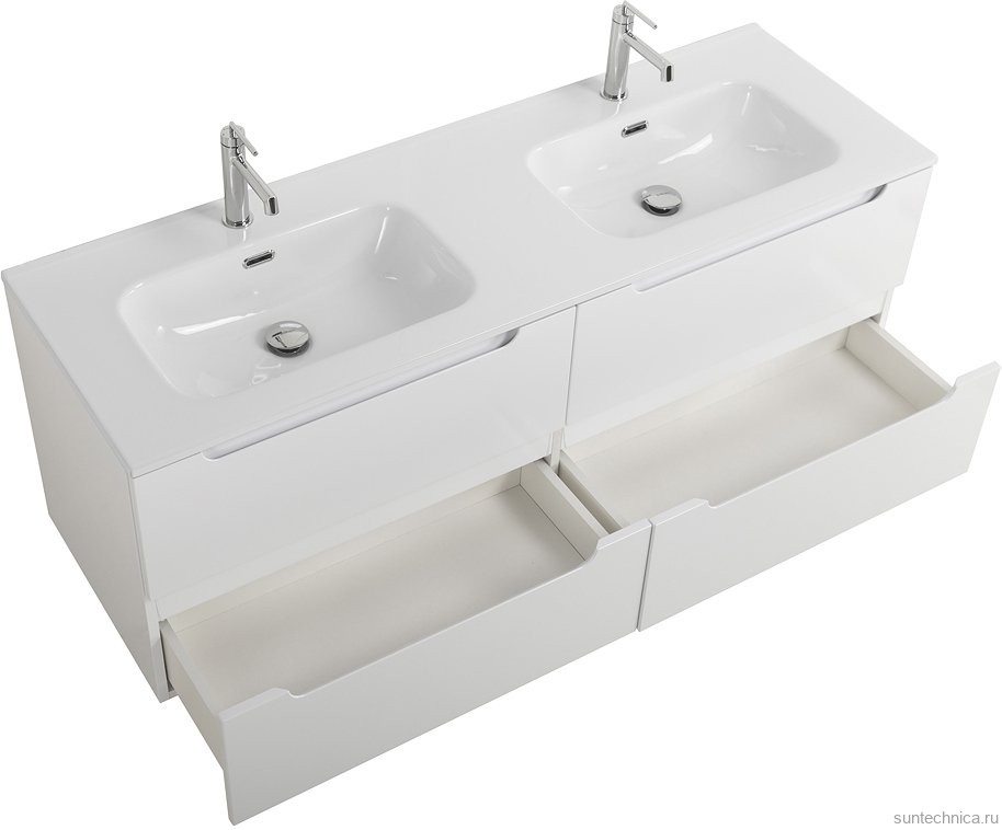 Тумба с раковиной BelBagno Etna 120 для двоих, bianco lucido