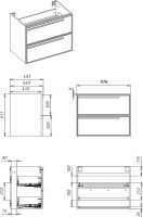 Мебель для ванной комнаты La Fenice Elba Twin 100 серая