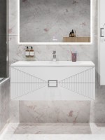 Тумба с раковиной Grossman Луксор 100 матовая белая