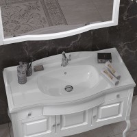 Тумба с раковиной Opadiris Лаура 120 белая матовая