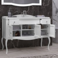 Тумба с раковиной Opadiris Лаура 120 белая матовая