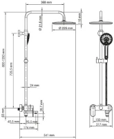 Душевая стойка Wasserkraft Elbe A17401 Душевая стойка Wasserkraft Elbe A17401