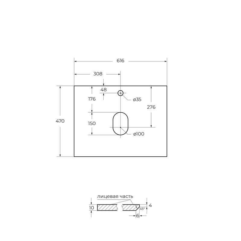 Тумба под раковину со столешницей BelBagno Kraft 60 подвесная, матовая темно-серая, столешница kep-60-bo