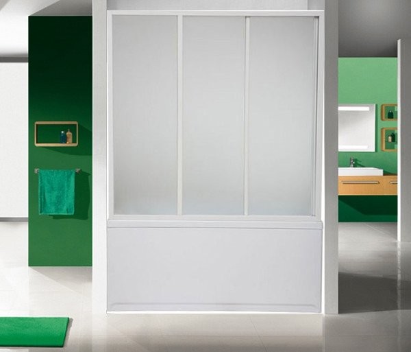 Шторка на ванну Bas Кэмерон 3 ств., стекло