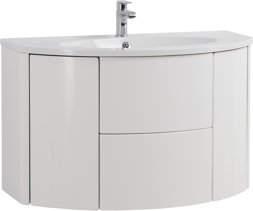 Тумба с раковиной Cezares Eden 91 bianco lucido, раковина 50177