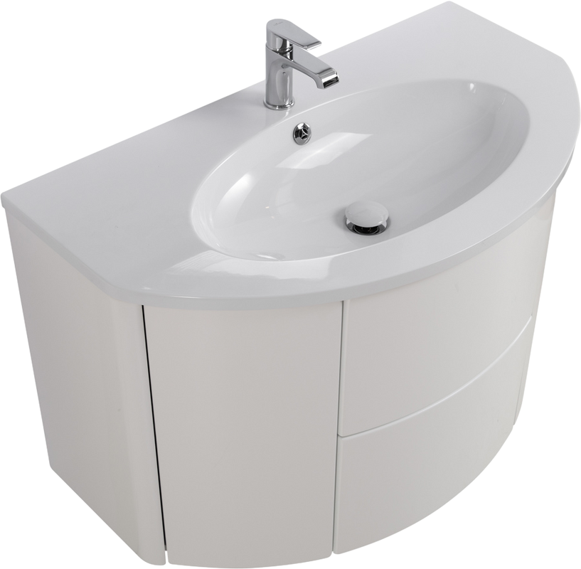 Тумба с раковиной Cezares Eden 91 bianco lucido, раковина 50177