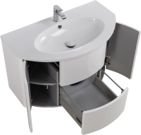 Тумба с раковиной Cezares Eden 91 bianco lucido, раковина 50177