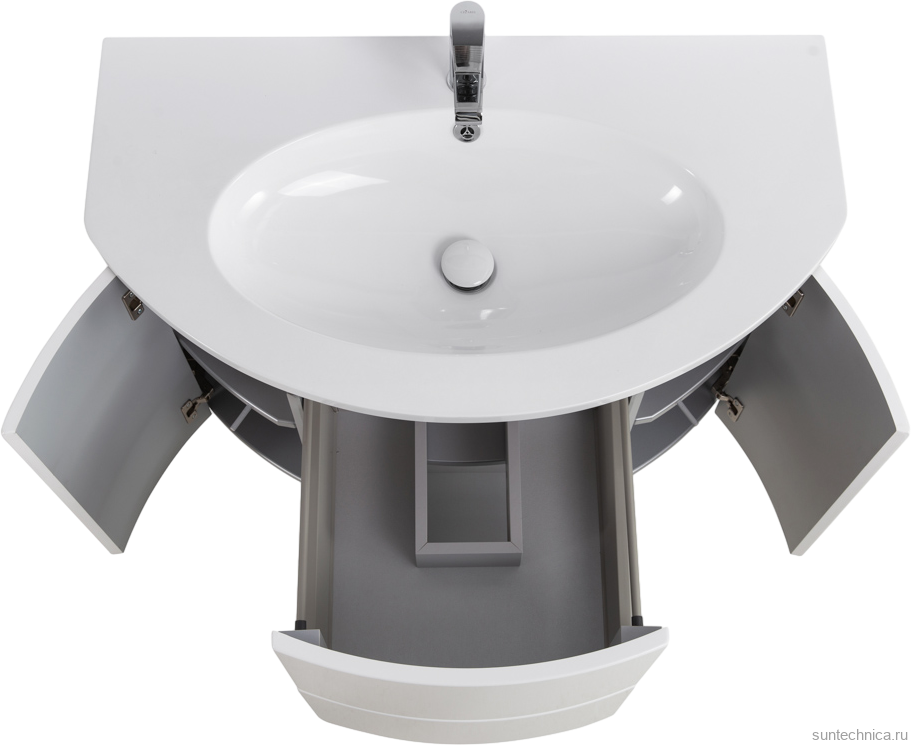Тумба с раковиной Cezares Eden 91 bianco lucido, раковина 50177