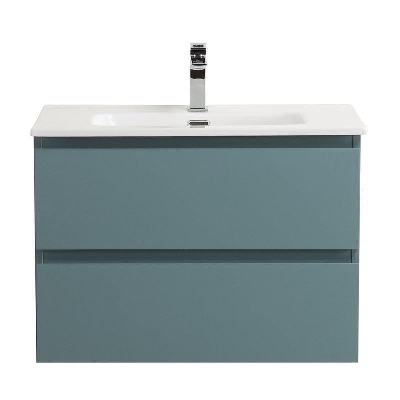 Тумба с раковиной BelBagno Kraft 60 подвесная, матовая голубая, раковина bb600etl