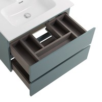 Тумба с раковиной BelBagno Kraft 60 подвесная, матовая голубая, раковина bb600etl