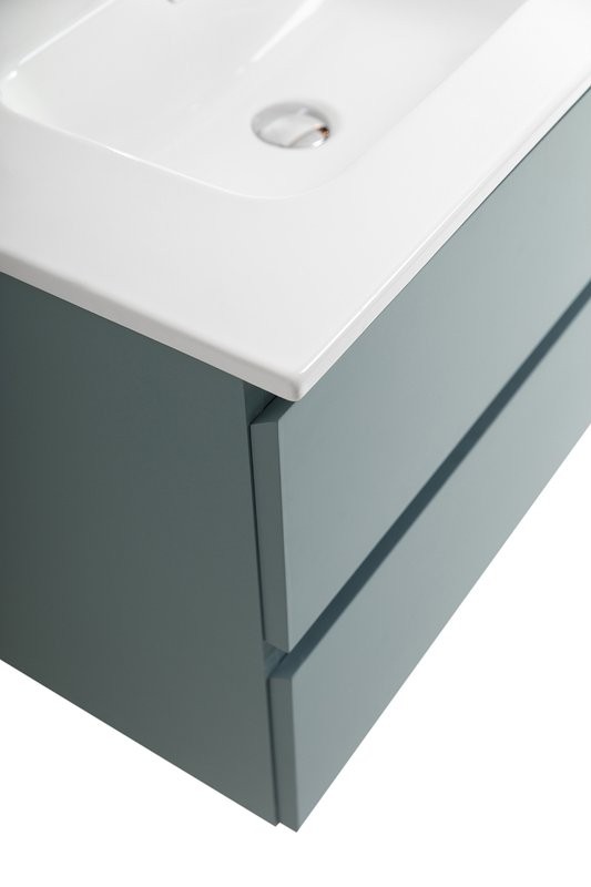 Тумба с раковиной BelBagno Kraft 60 подвесная, матовая голубая, раковина bb600etl