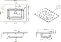Тумба с раковиной BelBagno Kraft 60 подвесная, матовая голубая, раковина bb600etl