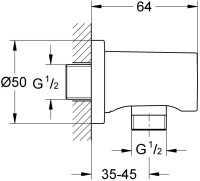 Шланговое подключение Grohe Rainshower 27057EN0