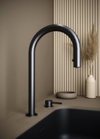 Смеситель для кухни Paulmark Estetica Es218006-GM вороненая сталь