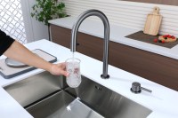 Смеситель для кухни Paulmark Estetica Es218006-GM вороненая сталь