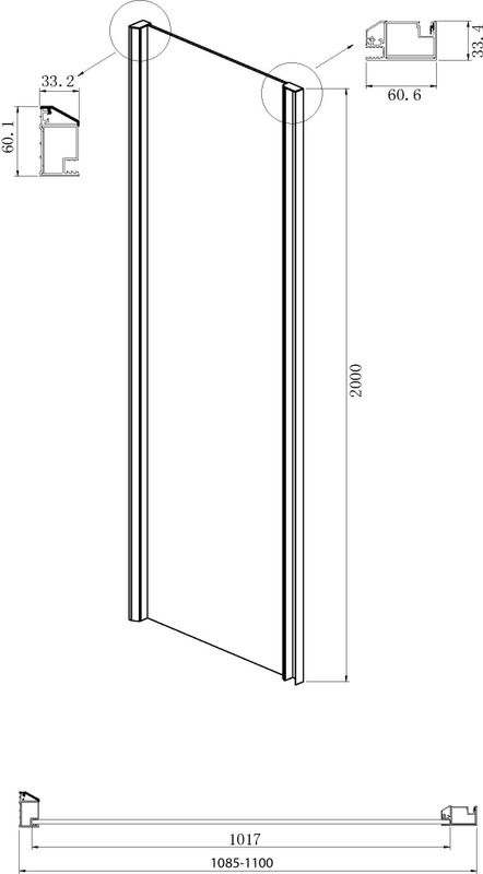 Душевой уголок Ambassador Intense 110022205IBB-110IBB 160х110 см, профиль черный