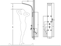 Душевая панель Aquanet Galaxy Black AP40-04